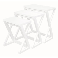 Centrum Manhattan Nest of Tables Set 3 White