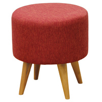 Centrum Furniture Manhattan Round Ottoman Cherry Red