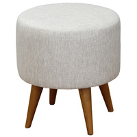 Centrum Furniture Manhattan Round Ottoman Light Grey