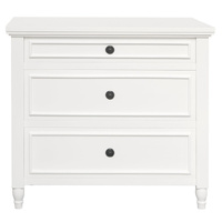 Centrum Beau 3 Drawer White Cedar Dresser Turn Leg White
