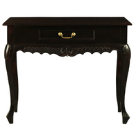 Centrum Furniture Jepara 1 Drawer Carved Hall Table Chocolate