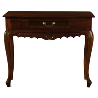 Centrum Furniture Jepara 1 Drawer Carved Hall Table Mahogany