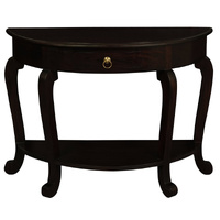 Centrum Emilie Half Round Entry Table 1 Drawer Chocolate