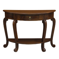 Centrum Emilie Half Round Entry Table 1 Drawer Mahogany