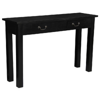 Centrum 2 Drawer Straight Leg Sofa Hall Table - Black