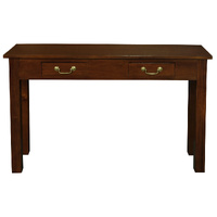 Centrum Furniture 2 Drawer Straight Leg Sofa Table - Mahogany