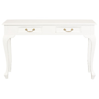 Centrum Furniture Queen Ann 2 Drawer Sofa Table - White