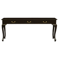 Centrum Furniture Queen Anne 3 Drawer Sofa Table - Chocolate