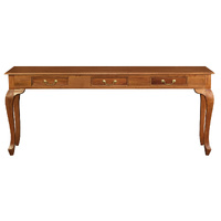 Centrum Furniture Queen Anne 3 Drawer Sofa Table - Light Pecan