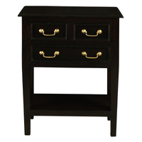 Centrum Furniture Tasmania 3 Drawer Sofa Table - Chocolate