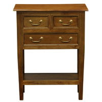 Centrum Furniture Tasmania 3 Drawer Sofa Table - Light Pecan