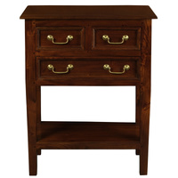 Centrum Tasmania 3 Drawer Sofa Table - Mahogany