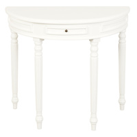 Centrum Huntley Half Round Sofa Table - White