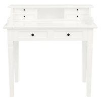 Centrum Winston 6 Drawer Solid Timber Writing Desk White