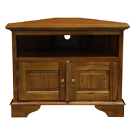 Centrum Tasmania 2 Door Corner TV Stand Light Pecan
