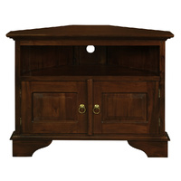 Centrum Tasmania 2 Door Corner TV Stand Mahogany