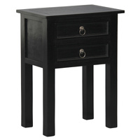 Centrum Furniture Elliot 2 Drawer Lamp Table Black