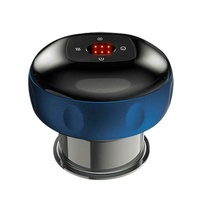 12 Level Electric Cupping Therapy Massager with Red Light & Heating - Blue