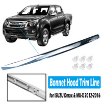 Chrome ABS Front Bonnet Hood Trim for ISUZU D-Max MU-X 2012-2016