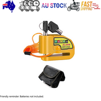 Yellow Motorcycle Alarm Disc Lock Electric Brake Security