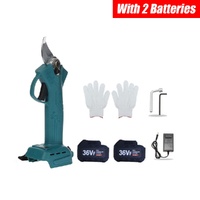Cordless Electric Pruning Shears Rechargeable Secateur with 2 Batteries
