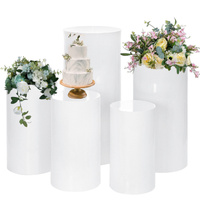 5PCS Round Cylinder Pedestal Display Stand for Wedding Party Shop