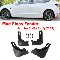 4PCS Mud Flaps Splash Guards TPE Mudguard Tesla Model 3 Front Rear