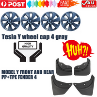 Tesla Model Y Wheel Cap 4PCS Grey PP TPE Fender Front Rear Guard