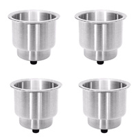 4pcs Stainless Steel Drink Cup Holder Insert Boat Car Truck RV