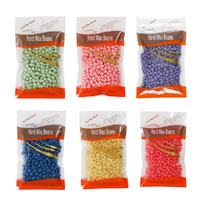 WACWAGENR 6x100g Hard Wax Beans Remover With 20 Wooden Sticks