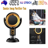 Portable Smoke Purifier Fan Indoor Cooking Filter Gold
