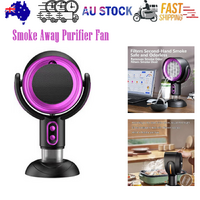 Portable Smoke Away Purifier Fan with Filter - Purple
