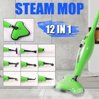 12-in-1 Foldable Handheld Steam Mop Floor Steamer Carpet Cleaner