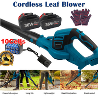 Cordless Garden Leaf Blower 36V - 2 Batteries & Charger Included