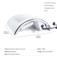 Nail Dust Collector Vacuum Cleaner 3 Fan - Manicure Machine