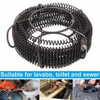 Plumber Drain Snake 12M with 6 Drill Bits - Pipe Cleaner Tool
