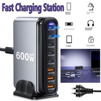 600W GaN 8 Ports Fast Charging Station USB Type-C iPhone Laptop MacBook