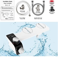 Bidet Toilet Seat Dual Nozzles Self-Cleaning Hot Cold Water Spray