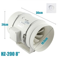 8 inch Extractor Fan Duct Hydroponic Inline Exhaust Vent Industrial