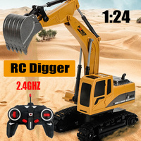 1:24 RC Digger Remote Control Excavator Construction Truck 6CH Toy