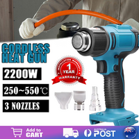 2200W Cordless Heat Gun 300-580°C for Makita 18V Battery