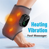 Grey Cordless Ankle Foot Massager Heat Heating Pad