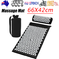 Black Massage Acupressure Mat Yoga Pain Stress Relief AU