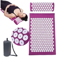 Purple Massage Acupressure Mat Yoga Pain Stress Relief AU