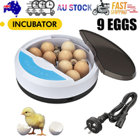 9 Egg Incubator Semi-Automatic Digital Temperature Control Chicken Duck Poultry