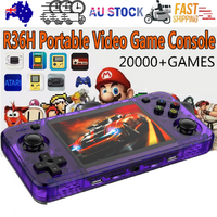 20000+ Games R36H Portable Video Game Consoles Retro Handheld Game Console purple