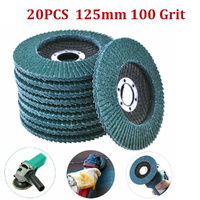 20PCS 125mm Angle Grinder Flap Sanding Disc 100 Grit Grinding Wheel