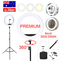 8" LED Ring Light Dimmable with 40cm Tripod Makeup Live Stream