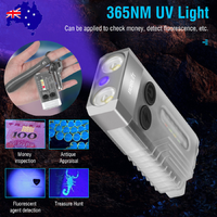 V10 LED Keychain EDC Flashlight USB Rechargeable Magnetic Torch