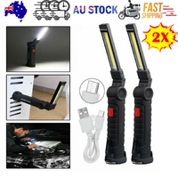 Portable COB LED Work Light USB Rechargeable Torch Lamp